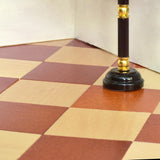 Maxbell 48 Pieces 1/12 Scale Dollhouse Flooring Bedroom Ornaments Wooden Floor Tiles