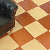 Maxbell 48 Pieces 1/12 Scale Dollhouse Flooring Bedroom Ornaments Wooden Floor Tiles