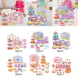 Maxbell Princess Tea Time Toys Dessert Play Foods Accessories for Birthday Gift Girls Style A