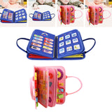 Maxbell Montessori Busy Board Travel Toys Educational for Kids Birthday Gift Blue