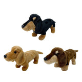 Maxbell Dachshund Doll Creative Plush Animal Figures for New Year Girlfriend Holiday Light Brown