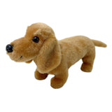 Maxbell Dachshund Doll Creative Plush Animal Figures for New Year Girlfriend Holiday Light Brown