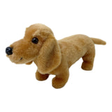 Maxbell Dachshund Doll Creative Plush Animal Figures for New Year Girlfriend Holiday Light Brown