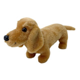 Maxbell Dachshund Doll Creative Plush Animal Figures for New Year Girlfriend Holiday Light Brown