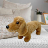 Maxbell Dachshund Doll Creative Plush Animal Figures for New Year Girlfriend Holiday Light Brown