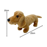 Maxbell Dachshund Doll Creative Plush Animal Figures for New Year Girlfriend Holiday Light Brown