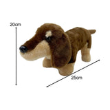 Maxbell Dachshund Doll Creative Plush Animal Figures for New Year Girlfriend Holiday Dark Brown