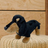 Maxbell Dachshund Doll Creative Plush Animal Figures for New Year Girlfriend Holiday Black