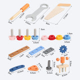 Maxbell Wooden Tool Set Learning Pretend Play for Counting Problem Solving Preschool