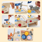 Maxbell Wooden Tool Set Learning Pretend Play for Counting Problem Solving Preschool