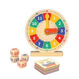 Maxbell Wooden Clock Kids Toy Teaching Clocks for Kids for Clocks Practice Baby Kids