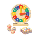 Maxbell Wooden Clock Kids Toy Teaching Clocks for Kids for Clocks Practice Baby Kids