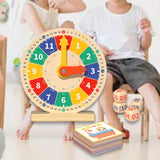 Maxbell Wooden Clock Kids Toy Teaching Clocks for Kids for Clocks Practice Baby Kids