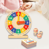 Maxbell Wooden Clock Kids Toy Teaching Clocks for Kids for Clocks Practice Baby Kids