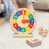 Maxbell Wooden Clock Kids Toy Teaching Clocks for Kids for Clocks Practice Baby Kids