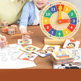 Maxbell Wooden Clock Kids Toy Teaching Clocks for Kids for Clocks Practice Baby Kids