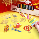 Maxbell DIY Crystal Paint Arts and Craft Kits Crystal Art Paint Set for Adults Gifts Spring Festival