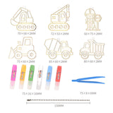 Maxbell DIY Crystal Paint Arts and Craft Kits Crystal Art Paint Set for Adults Gifts Engineering vehicle
