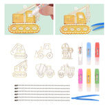Maxbell DIY Crystal Paint Arts and Craft Kits Crystal Art Paint Set for Adults Gifts Engineering vehicle