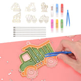 Maxbell DIY Crystal Paint Arts and Craft Kits Crystal Art Paint Set for Adults Gifts Engineering vehicle