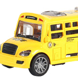 Maxbell School Bus Model Toy Openable Door Children Car Toy for Kids Teens Preschool Yellow