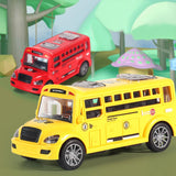 Maxbell School Bus Model Toy Openable Door Children Car Toy for Kids Teens Preschool Yellow