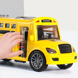 Maxbell School Bus Model Toy Openable Door Children Car Toy for Kids Teens Preschool Yellow