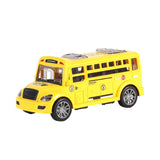 Maxbell School Bus Model Toy Openable Door Children Car Toy for Kids Teens Preschool Yellow