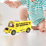 Maxbell School Bus Model Toy Openable Door Children Car Toy for Kids Teens Preschool Yellow