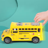 Maxbell School Bus Model Toy Openable Door Children Car Toy for Kids Teens Preschool Yellow