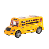 Maxbell School Bus Model Toy Openable Door Children Car Toy for Kids Teens Preschool Orange