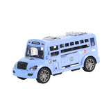 Maxbell School Bus Model Toy Openable Door Children Car Toy for Kids Teens Preschool Blue