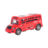Maxbell School Bus Model Toy Openable Door Children Car Toy for Kids Teens Preschool Red