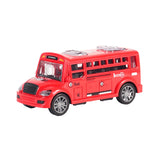Maxbell School Bus Model Toy Openable Door Children Car Toy for Kids Teens Preschool Red
