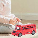 Maxbell School Bus Model Toy Openable Door Children Car Toy for Kids Teens Preschool Red