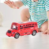 Maxbell School Bus Model Toy Openable Door Children Car Toy for Kids Teens Preschool Red