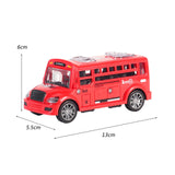 Maxbell School Bus Model Toy Openable Door Children Car Toy for Kids Teens Preschool Red