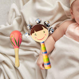 Maxbell 2x Wooden Baby Rattle Toys Musical Development Toy for Newborn Party Holiday