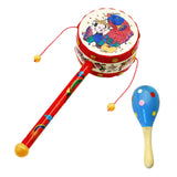Maxbell 2x Wooden Baby Rattle Toys Musical Development Toy for Newborn Party Holiday