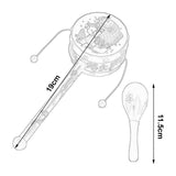 Maxbell 2x Wooden Baby Rattle Toys Musical Development Toy for Newborn Party Holiday