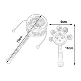 Maxbell 2x Wooden Baby Rattle Toys Musical Development Toy for Newborn Party Holiday