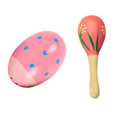 Maxbell 2x Wooden Baby Rattle Toys Musical Development Toy for Newborn Party Holiday