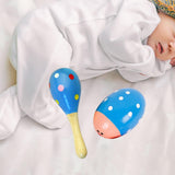 Maxbell 2x Wooden Baby Rattle Toys Musical Development Toy for Newborn Party Holiday