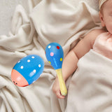 Maxbell 2x Wooden Baby Rattle Toys Musical Development Toy for Newborn Party Holiday