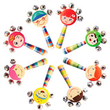 Maxbell 2x Wooden Baby Rattle Toys Musical Development Toy for Newborn Party Holiday