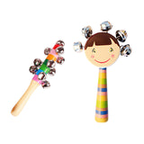 Maxbell 2x Wooden Baby Rattle Toys Musical Development Toy for Newborn Party Holiday