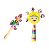 Maxbell 2x Wooden Baby Rattle Toys Musical Development Toy for Newborn Party Holiday