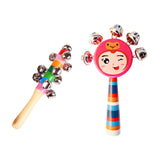 Maxbell 2x Wooden Baby Rattle Toys Musical Development Toy for Newborn Party Holiday