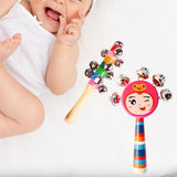 Maxbell 2x Wooden Baby Rattle Toys Musical Development Toy for Newborn Party Holiday