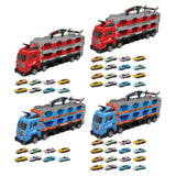 Maxbell Big Transporter Truck Toy Set Folding Storage Transporter Toy for Boys Girls